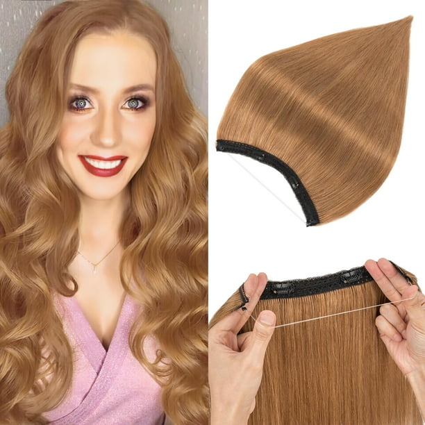 Extensiones de cabello Halo Prokyvity de cabello humano real de 30 a 55 cm, 55 a 75 g