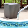 thumbnail image 3 of Sunnydaze Outdoor Side Table with Storage - Rattan Design - 11.5 Gal. - Driftwood, 3 of 11