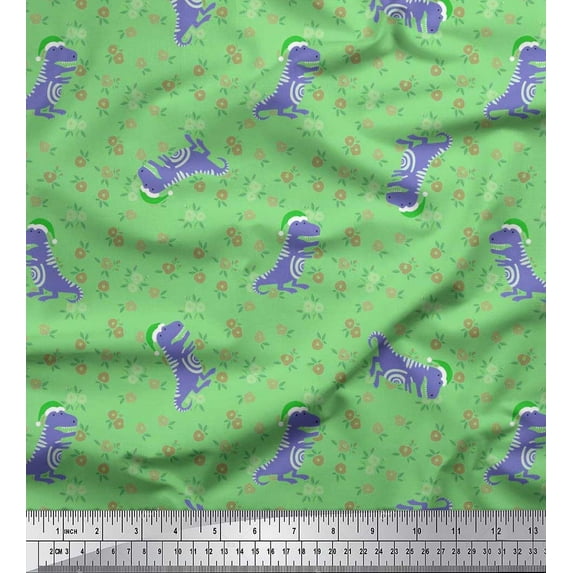 Soimoi Cotton Voile Fabric Floral,Envelope & Fox Kids Print Fabric by Yard 56 Inch Wide