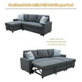 thumbnail image 4 of Ainehome Convertible Sectional Sofa with Storage Chaise - L-Shaped Futon Sofa Bed with Pull-Out Sleeper for Living Room, Dark Grey, 4 of 8