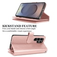 thumbnail image 7 of Tekcoo For Samsung Galaxy S26 Ultra Wallet Case with Credit Card Holder for Women Men, Flip PU Leather Wallet Phone Case, Detachable Magnetic Kickstand Cover with Wrist Strap, Gold Pink, 7 of 7