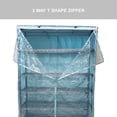 thumbnail image 3 of Covered Living Storage Shelving Unit Cover, fits racks 48"W x 18"D x 72"H, One Side See Through Panel, Glacier Blue, 3 of 3