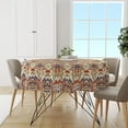 thumbnail image 3 of Boho Floral Curtains Rustic Vintage Ethnic Geometric Round Bohemian Pattern for Home Kitchen Dining Room Tablecloths Outdoor Picnic Cloths Round 60in, 3 of 6