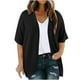 thumbnail image 3 of Sudadera con capucha extragrande,Cárdigan de talla grande, suéter informal abierto por delante para mujer, manga corta, mezcla de poliéster y elastano, para usar en casa, sopatenor, 3 of 9