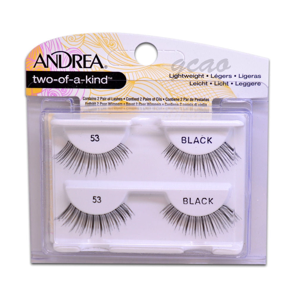 Andrea Twin Pack False Eyelashes, Style 53, Black, 2 Ct