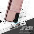 thumbnail image 3 of Feishell Wallet Case for Samsung S22, [RFID Blocking] Credit Card Holder Back Magnetic Buckle Luxury Premium PU Leather Purse Flip Kickstand Shockproof Cover for Samsung Galaxy S22, Rosegold, 3 of 8