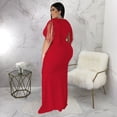 thumbnail image 3 of AURA Women Plus Size V Neck Bodycon Maxi Dress Sleeveless Elegant Party Dress, 3 of 5