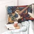 thumbnail image 4 of Balery Samurai Frog Guitar Funda de Cojín Estampada, Regalos para Mujeres, Regalos de Amor para Ella, Regalos para Novia o Esposa, Funda de Almohada-14"x20", 4 of 6
