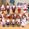 thumbnail image 2 of Muñeco de pie de Papá Noel de Navidad, muñeco colgante de esquí de trineo, adorno de árbol de Navidad, juguete de felpa, decoración de fiesta, 2 of 4