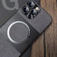 thumbnail image 5 of Dteck Leather Case for iPhone 13 Pro Luxury Elegant Design Slim Thin Lightweight Magnetic MagSafe Shockproof Anti-Scratch Non-Slip Case For iPhone 13 Pro,Brown, 5 of 6