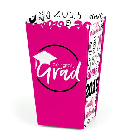Pink Grad - Best is Yet to Come - 2019 Graduation Party Favor Popcorn Treat Boxes - Set of (Best Unlocking Box 2019)