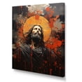 thumbnail image 2 of Designart "Jesus Circles in Rosegold Christianity" Spiritual Canvas Wall Art - Global Gold Christianism Living Room Canvas Art, 2 of 6