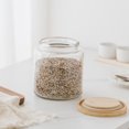 thumbnail image 5 of Mainstays Glass Kitchen Food Storage  Jar 3L Glass jar with bamboo lid, 5 of 5