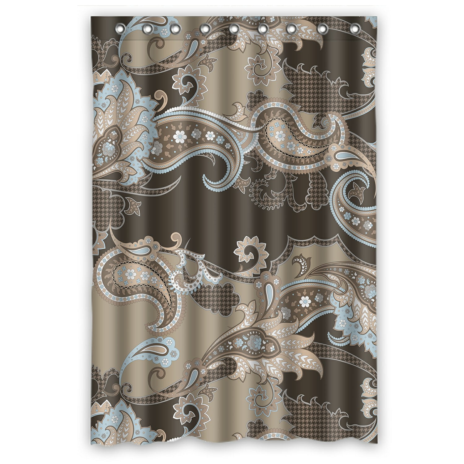 ECZJNT Textile paisley pattern in beige brown peach light blue colors