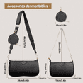 thumbnail image 5 of Bolsa 3 En 1 Moda Mujer Bandolera Crossbody Monedero Cartera Labg, 5 of 5