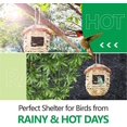 thumbnail image 4 of Birdhouse for Outside Hanging Humming Bird House, Hummingbird Nesting Houses for Outdoors with Rope, Cozy Wild Bird Hut/Nest for Audubon Finch Canary Song Sparrow, 2 Pack (Hut Shape), 4 of 7