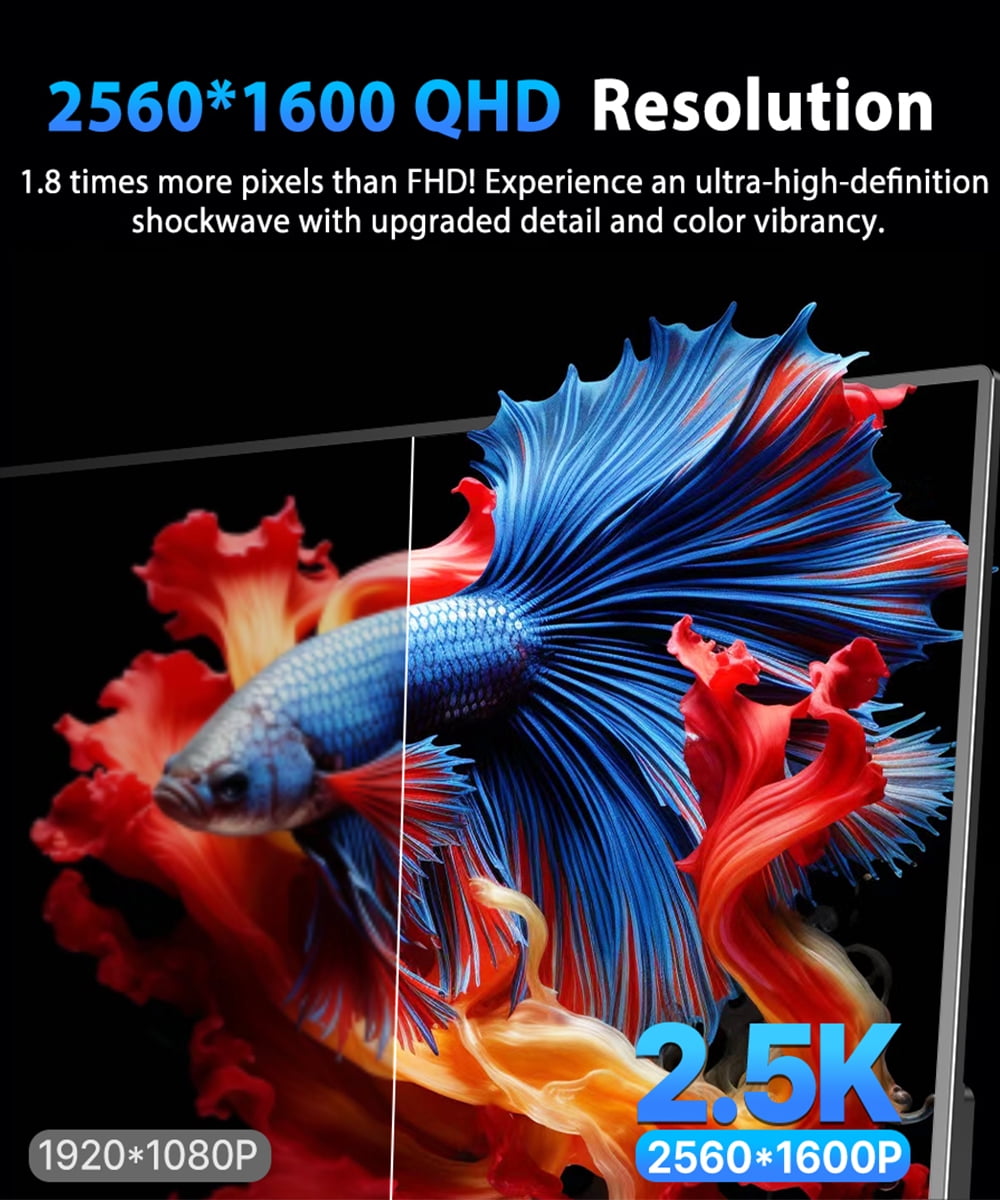 UPERFECT GR16DQ 120Hz Gaming Monitor 2560*1600 2K Portable Monitor