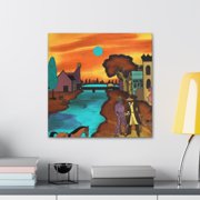 Frontier Town Scene - Canvas