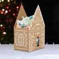 thumbnail image 1 of Caja de regalo navideña, caja de papel para galletas, centro de mesa, regalo navideño, contenedor de regalo, casa de jengibre para galletas de, 1 of 6