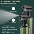 thumbnail image 2 of Plastic  Bottles (2 Pack 10 oz), Leakproof Adjustable Fine Mist & Jet Stream Nozzle,   Plastic Multi-Purpose for Hair, , Cleaning (2 PACK CLEAR), 2 of 6