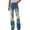 Green, variant on TSADFHJI Knit Skirts for Women Set Womens Casual Printed Pattern Loose Flared Hem Jeans Stretch Flared Bottoms Pants S Red