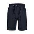 thumbnail image 5 of DYMADE Mens Cotton Linen Pockets Drawstring Elastic Waist Casual Shorts, 5 of 6