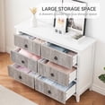 thumbnail image 6 of Wood Dresser for Bedroom,6 Drawers Raw Wood Dresser,Modern Chest of Drawers Storage Cabinet,Nursery, Laundry, Living Room, Hallway, Office, Bedroom,Raw Wood, 6 of 9