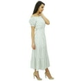 thumbnail image 6 of Bimba Women's Floral Smocked Waist Cotton Maxi Summer Chic Dress, 6 of 8