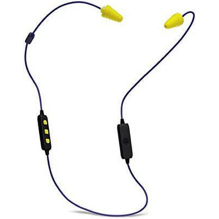  Plugfones Basic Pro Wireless Bluetooth in-Ear Earplug Earbuds -  Noise Reduction Headphones with Noise Isolating Mic and Controls (Blue &  Yellow) : Electronics