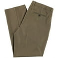 thumbnail image 2 of Perry Ellis Mens Flat Front Birdseye Dress Pants Slacks, Brown, 38W x 32L, 2 of 2