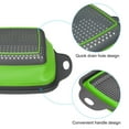 thumbnail image 4 of Unique Bargains Collapsible Colander, Silicone Square Foldable Strainer Suitable for Pasta, Vegetables, Fruits - Green Large, 4 of 5