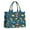 DarkBlue Cartoon Dinosaurs-3, variant on Large Capacity Tote Bag,DarkBlue Cartoon Dinosaurs Leaves Clouds Pattern Handbag Fashion Luxury Tote Bag,15.7"x13"x 5.1" Inches,Laptop Compatible