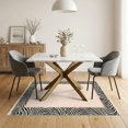 thumbnail image 3 of ODIKA Pink Cheetah Print Featuring Striped Frame Motif Zebra Tiger for Dining Room, Under Table, Home Office, Non-Slip Chair-Friendly, 3 of 7