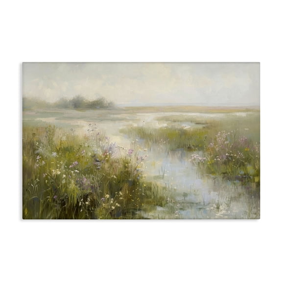 Stupell Industries French Country Spring River with Wild Blooms Canvas Art, 24 x 16, by LSR Design Studio
