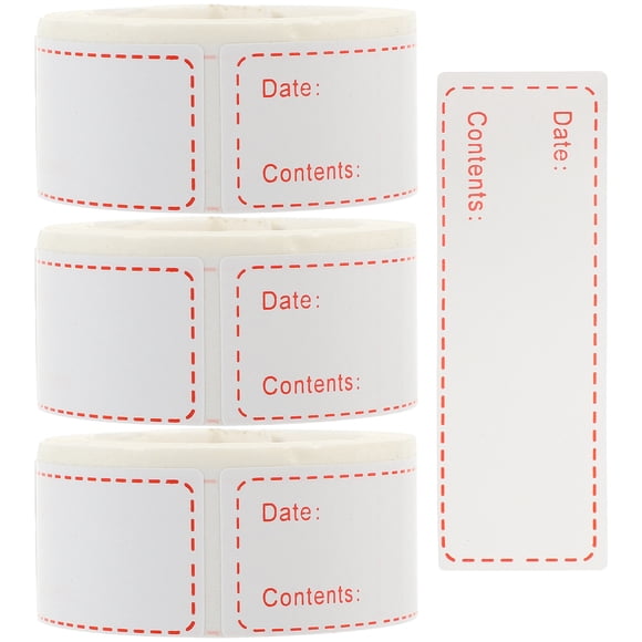 Milisten 3 Rolls of Food Labels Food Prep Canning Labels Removable Food Stickers for Home Restaurant