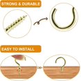 thumbnail image 4 of 60 Pcs 1" Ceiling Cup Hooks with Screws - Gold, 4 of 7