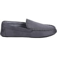 thumbnail image 3 of Roxoni Mens Slippers, Suede Moccasin Slipper with Memory Foam Grey, 3 of 5