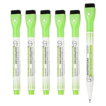 Magnetic Whiteboard Pen, 0.5-1mm Fine Tip Dry Erase Green Markers, 6 Pcs