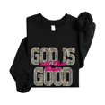 thumbnail image 5 of Camo God Is Good All The Time Sweatshirt for Women - Christian Faith Pullover Black Sweatshirt Adult X-Large, 5 of 7