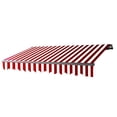 thumbnail image 6 of ALEKO 13' x 10' Manual Retractable Red White Patio Awning Sunshade, 6 of 8