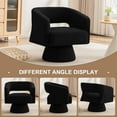 thumbnail image 4 of FANCROU Velvet Swivel Accent Chair, Mid Century 360 Degree Swivel Chair, Reading Lounge Chair, for Living Room, Bedroom, Living Room, Office, Black, 4 of 8