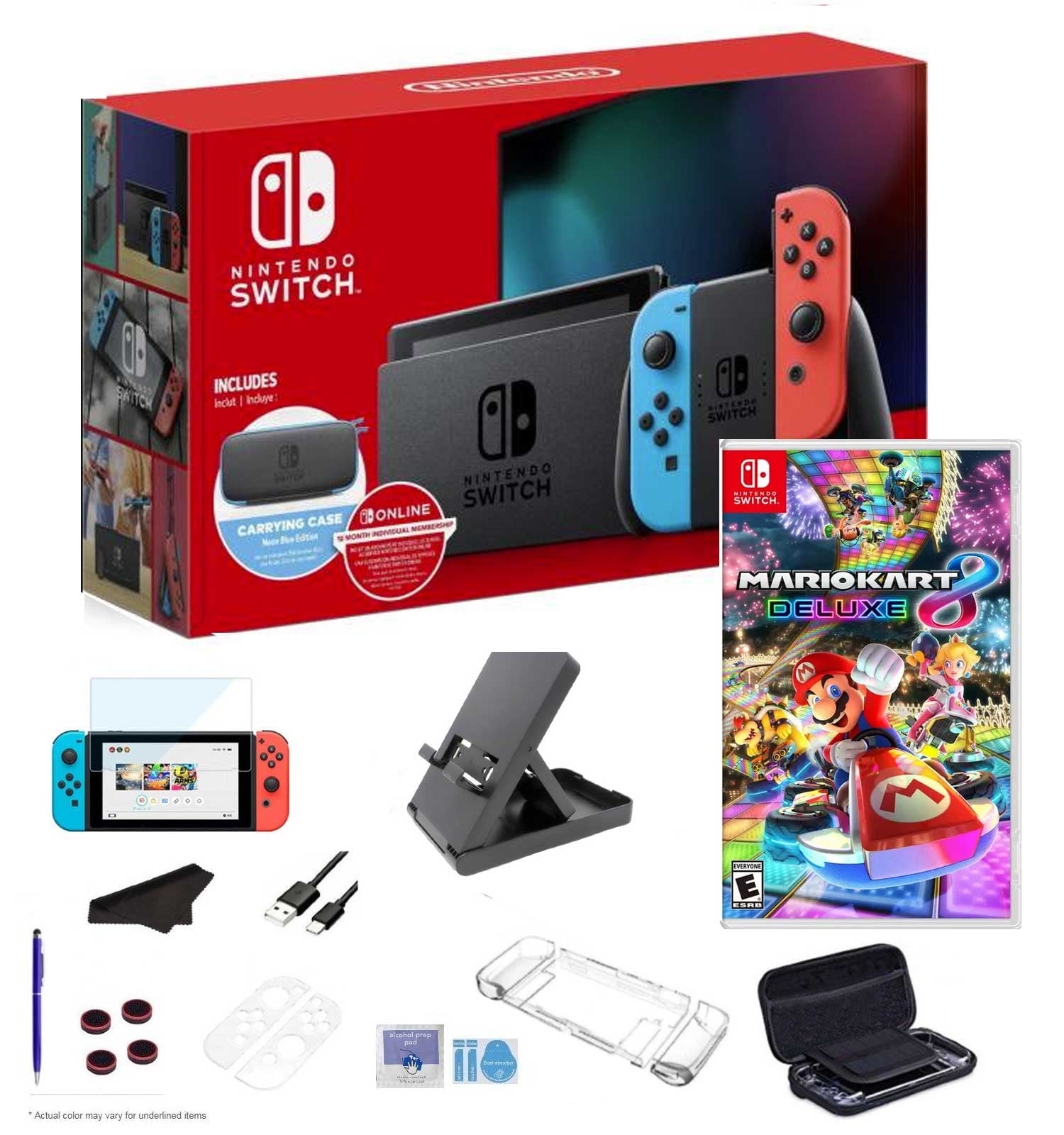 Nintendo Switch Console, Neon Blue and Neon Red JoyCon, 32GB Storage,1