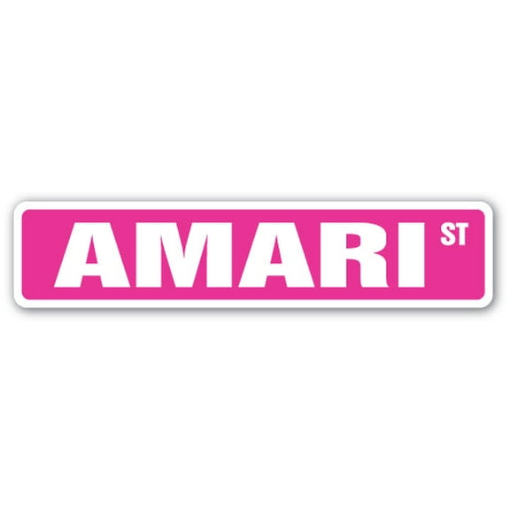 AMARI Street Sign Childrens Name Room Sign | Indoor/Outdoor |  36" Wide