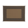 Auto Drive 9" x 12" Reversible Brown/Black Greek Key RV Outdoor Patio Mat, 100% Polypropylene