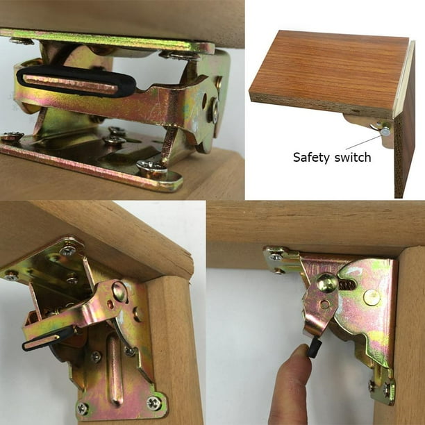 Bisagra Plegable Bisagras de gabinete Bisagra de pies plegables duradera Accesorios de hardware prácticos y convenientes Likrtyny Para estrenar