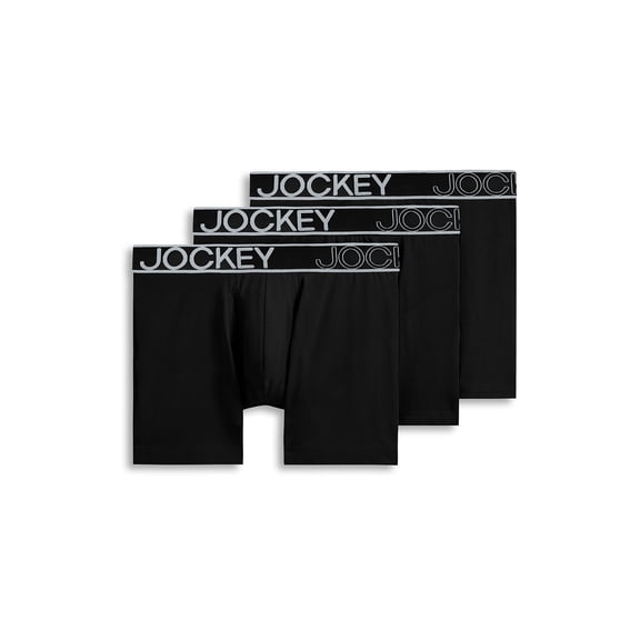 Jockey Essentials Men's Cotton Stretch 6" Boxer Brief - 3 Pack