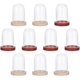 thumbnail image 1 of 10 juegos de mini campanas de cristal con forma de flor eterna, vitrinas de cristal transparente con base de madera en 2 colores., 1 of 7