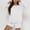 Grey, variant on Women's Oversized Shorts Sets 2 Piece Solid Color Long Sleeve Crewneck Sweatshirt Outfits Casual Fall Trendy Vacation Loose Suits