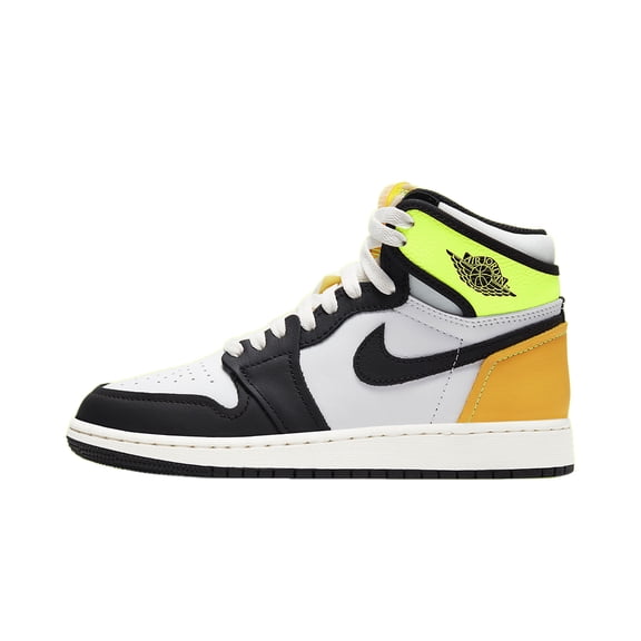 Big Kid's Jordan 1 Retro High OG "Volt Gold" White/Black-Volt (575441 118) - 7