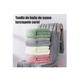 thumbnail image 2 of 3 Piezas Tuallas Toallas Baño Completo Grande 70×140 Cm Gris oscuro y Gris claro y Beige, 2 of 5